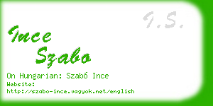 ince szabo business card